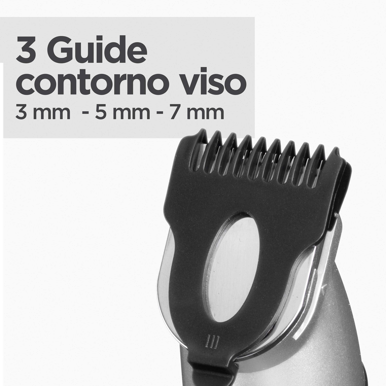 3 Guide contorno viso. 3 mm  - 5 mm - 7 mm